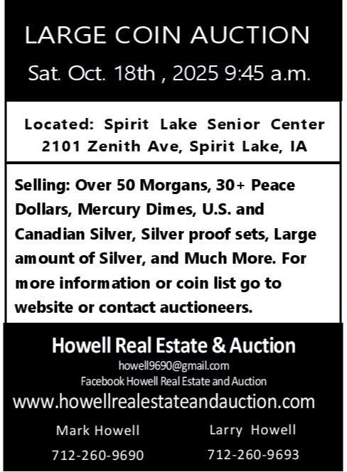 Howell Real Estate and Auction Coin Sale